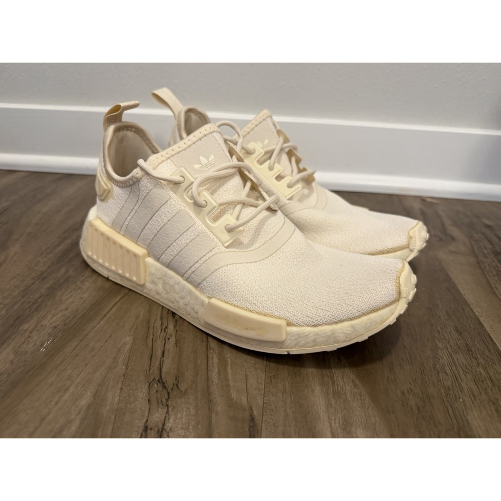 Adidas NMD R1 Wonder White Off White Womens Running Sneakers Size 7.5 GX8383